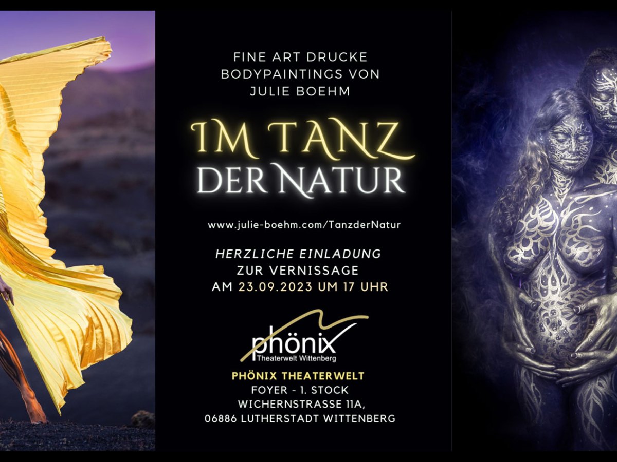 “Im Tanz der Natur” Bodyart-Ausstellung Phönix Theaterwelt Herbst 2023